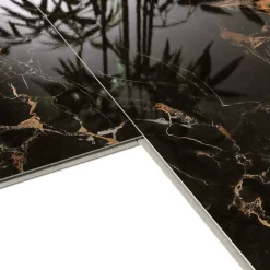 Dumaplast Dalle PVC Dumawall+ Gloss Tavira noir brillant 37,5 x 65 cm