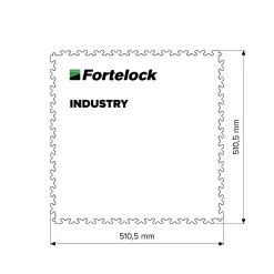 Fortelock Dalle PVC effet bleu industriel 51x51 cm