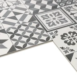 GoodHome Dalle PVC Ozark carreaux de ciment L. 60cm x l. 30cm