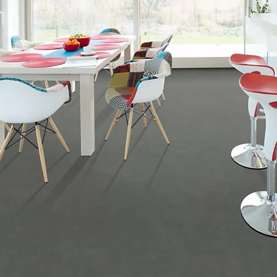 Décoweb Dalle sol PVC Clipsable Mix and Match - Click 5G - Béton anthracite - Paquet de 1,49 m²