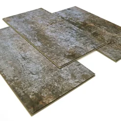 Décoweb Dalle sol PVC Clipsable Mix and Match - Click 5G - Acier vintage - Paquet de 1,49 m²