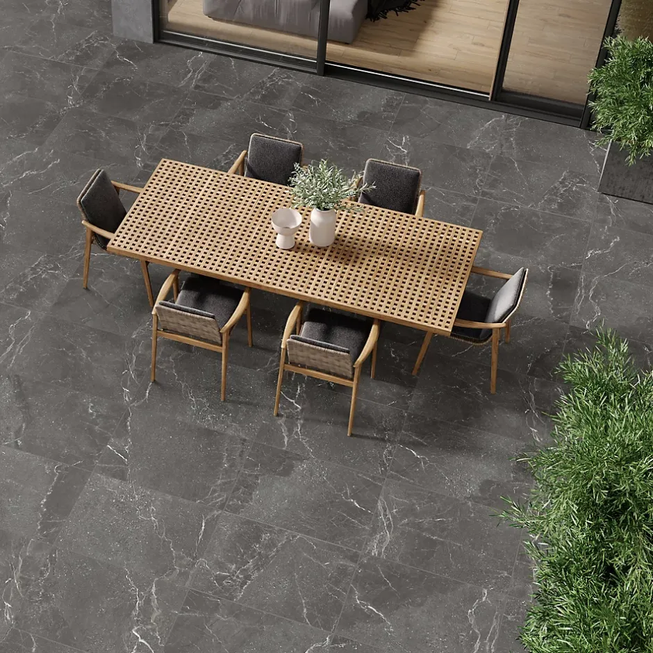 Reflex Boutique Dalle sur plots Toscana 2cm anthracite R11 60x60cm - Réflex boutique