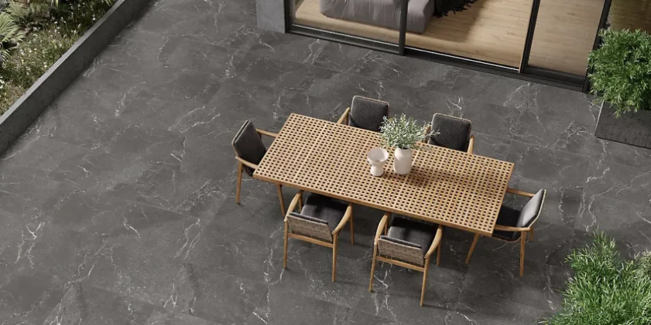 Reflex Boutique Dalle sur plots Toscana 2cm anthracite R11 60x60cm - Réflex boutique