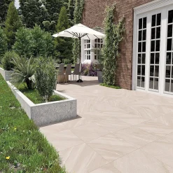 Dalle sur plots VALAR BEIGE 60x60x2 cm effet pierre antidérapant R11-Concept Mosaïque Sale