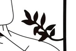 Déco murale en métal noir pour femme avec chapeau 60x1x80 cm-Mauro Ferretti Clearance