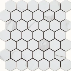 Carrelage sol et mur CALACATTA hexagone 30x30 cm-Decora Mosaicos Online