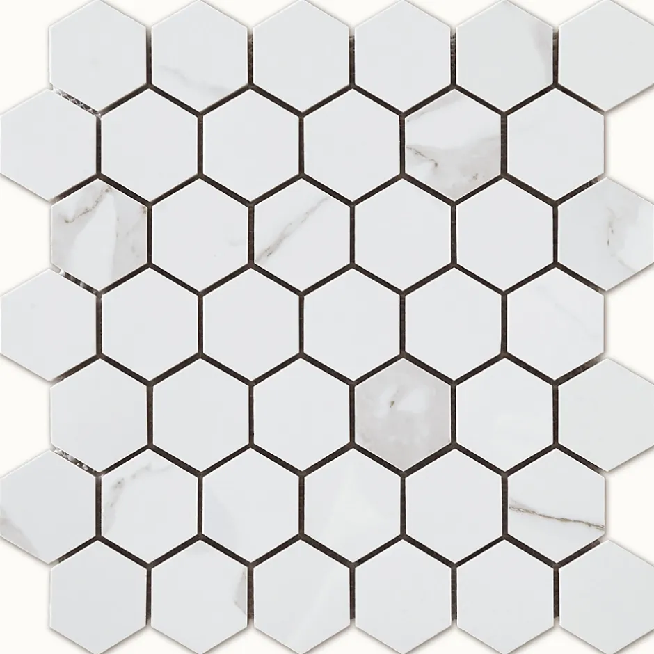 Carrelage sol et mur CALACATTA hexagone 30x30 cm-Decora Mosaicos Online