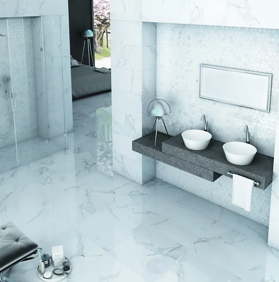 Carrelage sol et mur CALACATTA hexagone 30x30 cm-Decora Mosaicos Online