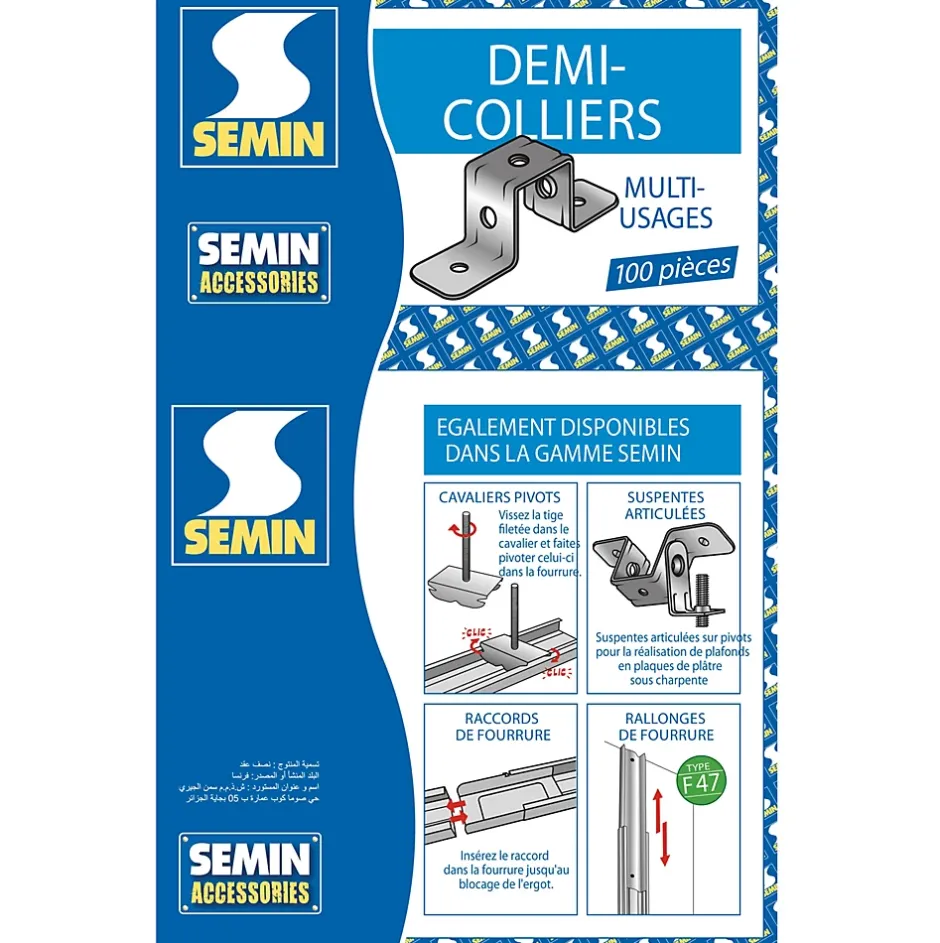 Semin Demi Collier Multi-usages , boite de 100