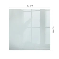 Wallfluent Dessus de table en verre trempé 50x50 cm Transparent