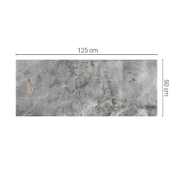 Dessus de table en verre trempé 125x50 cm Motif naturel de marbre-Wallfluent Discount