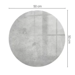 Dessus de table en verre trempé fi50 cm Texture de béton avec fissures-Wallfluent