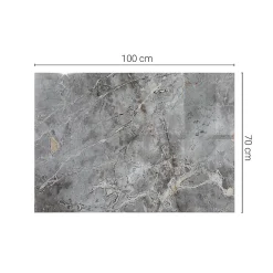 Dessus de table en verre trempé 100x70 cm Motif naturel de marbre-Wallfluent Outlet