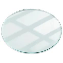Dessus de table en verre trempé fi60 cm Transparent-Wallfluent Sale