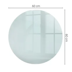 Dessus de table en verre trempé fi60 cm Transparent-Wallfluent Sale