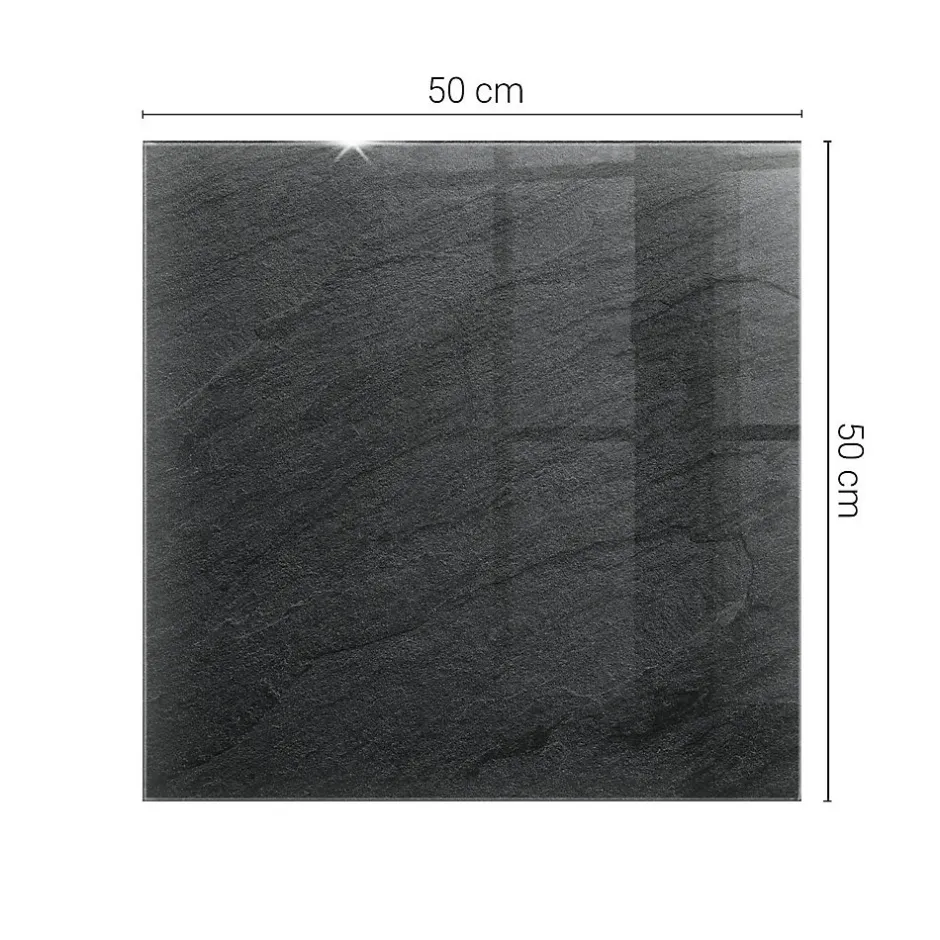 Dessus de table en verre trempé 50x50 cm Texture de pierre naturelle-Wallfluent Outlet