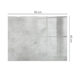 Wallfluent Dessus de table en verre trempé 80x60 cm Texture de béton avec fissures