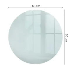 Dessus de table en verre trempé fi50 cm Transparent-Wallfluent Best