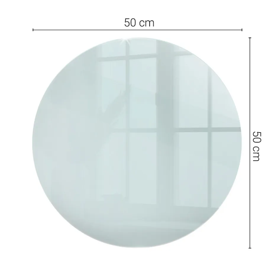 Dessus de table en verre trempé fi50 cm Transparent-Wallfluent Best