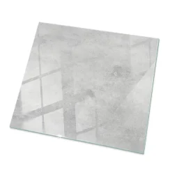 Wallfluent Dessus de table en verre trempé 50x50 cm Texture de béton avec fissures
