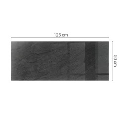 Wallfluent Dessus de table en verre trempé 125x50 cm Texture de pierre naturelle