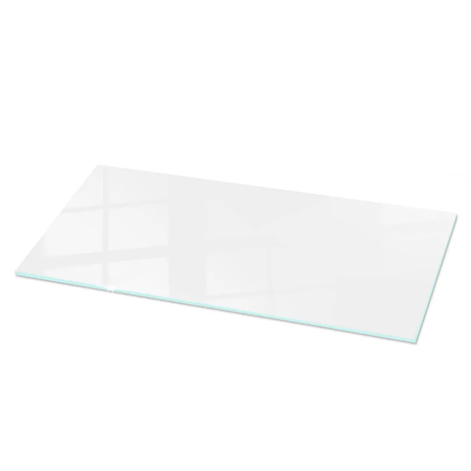 Dessus de table en verre trempé 125x50 cm Couleur blanche lisse-Wallfluent Hot
