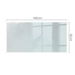 Dessus de table en verre trempé 100x50 cm Transparent-Wallfluent