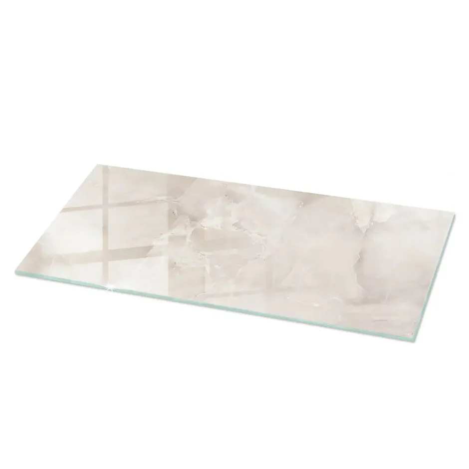 Dessus de table en verre trempé 125x50 cm Motif texturé de marbre-Wallfluent Hot