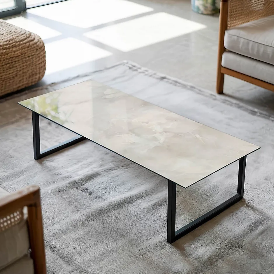 Dessus de table en verre trempé 125x50 cm Motif texturé de marbre-Wallfluent Hot