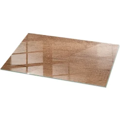 Dessus de table en verre trempé 140x70 cm Motif naturel du bois-Wallfluent New