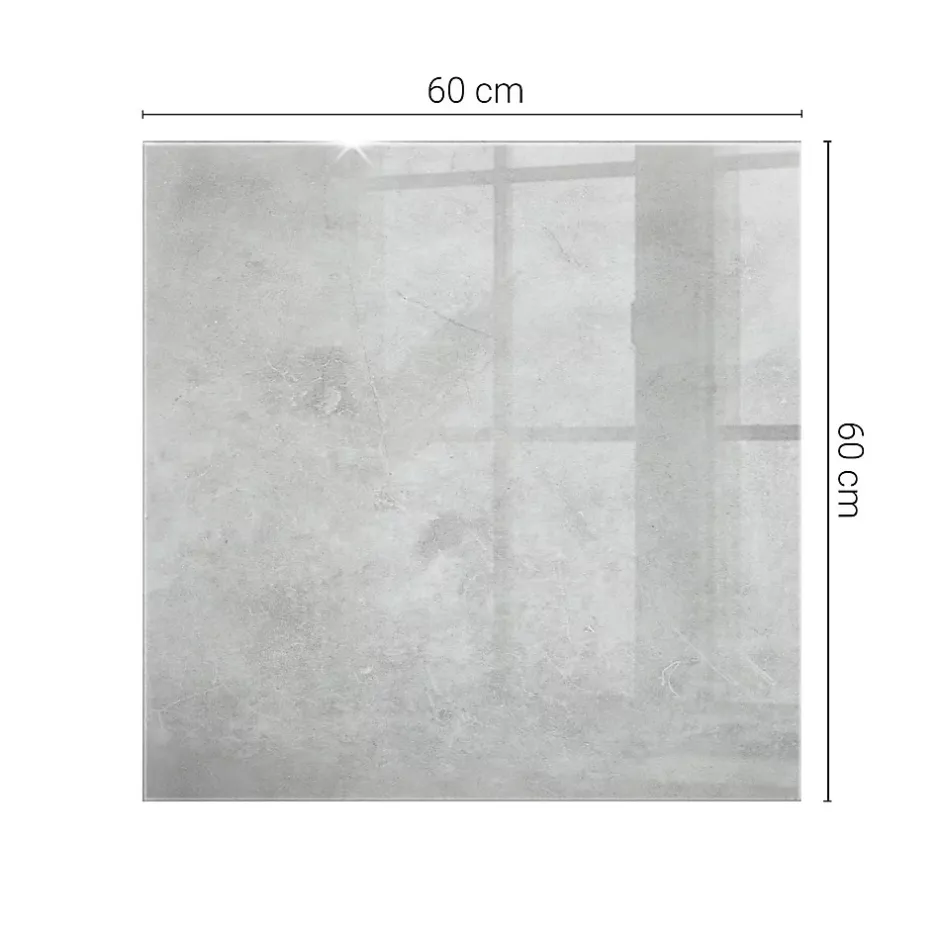 Dessus de table en verre trempé 60x60 cm Texture de béton avec fissures-Wallfluent Hot