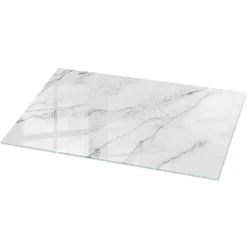 Wallfluent Dessus de table en verre trempé 140x70 cm Motif de surface en marbre