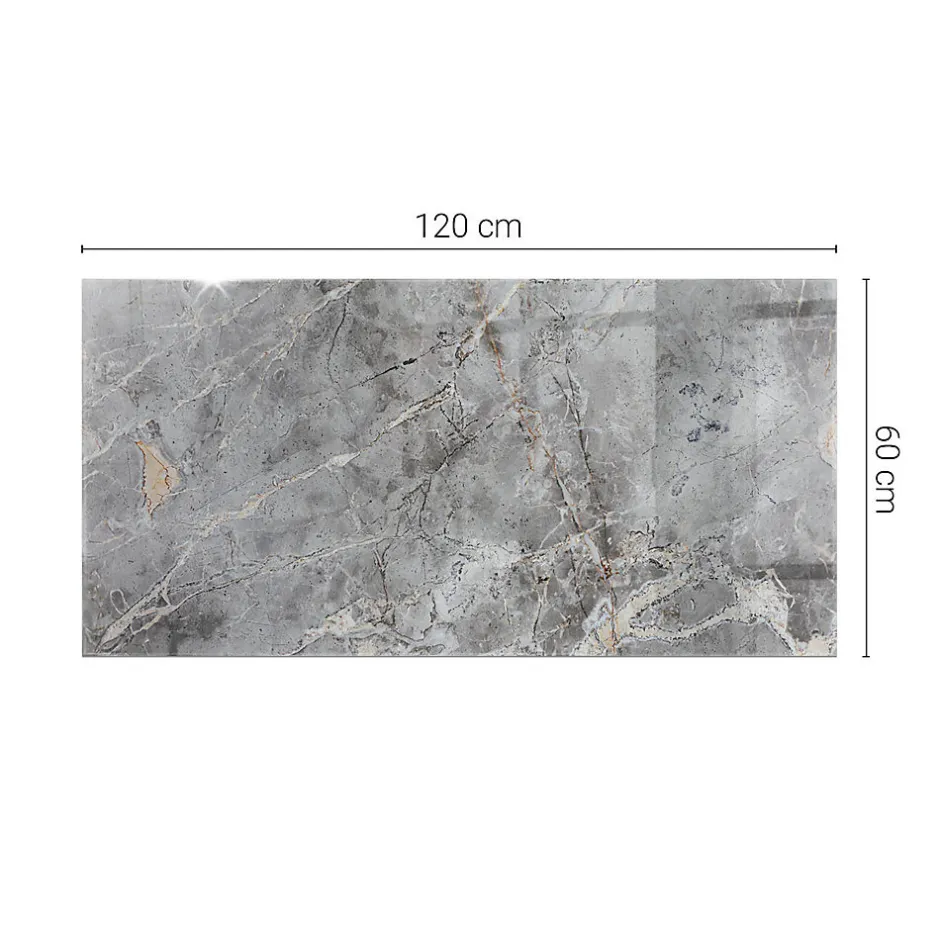 Dessus de table en verre trempé 120x60 cm Motif naturel de marbre-Wallfluent