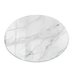 Dessus de table en verre trempé fi60 cm Motif de surface en marbre-Wallfluent Hot