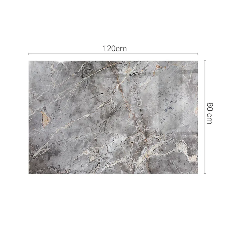 Dessus de table en verre trempé 120x80 cm Motif naturel de marbre-Wallfluent Discount
