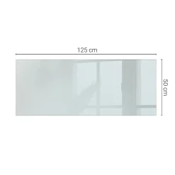 Wallfluent Dessus de table en verre trempé 125x50 cm Transparent