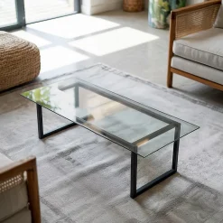 Wallfluent Dessus de table en verre trempé 125x50 cm Transparent