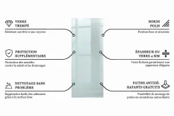 Wallfluent Dessus de table en verre trempé 125x50 cm Transparent