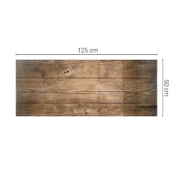 Dessus de table en verre trempé 125x50 cm Structure de planches en bois-Wallfluent Discount