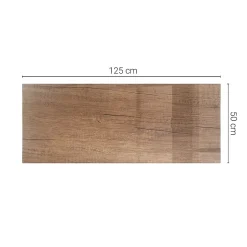 Wallfluent Dessus de table en verre trempé 125x50 cm Motif naturel du bois