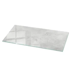 Wallfluent Dessus de table en verre trempé 125x50 cm Texture de béton avec fissures