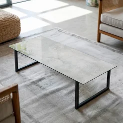 Wallfluent Dessus de table en verre trempé 125x50 cm Texture de béton avec fissures