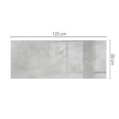 Wallfluent Dessus de table en verre trempé 125x50 cm Texture de béton avec fissures