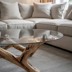 Dessus de table en verre trempé fi80 cm Transparent-Wallfluent Best