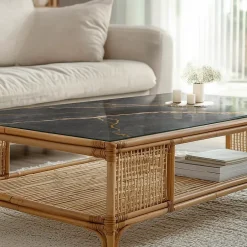 Wallfluent Dessus de table en verre trempé 120x60 cm Motif marbré avec veines