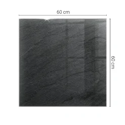 Dessus de table en verre trempé 60x60 cm Texture de pierre naturelle-Wallfluent Outlet