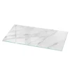 Wallfluent Dessus de table en verre trempé 125x50 cm Motif de surface en marbre