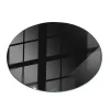 Wallfluent Dessus de table en verre trempé fi50 cm Couleur noire lisse