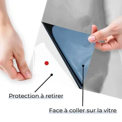 DIMEXACT - Film anti regard pour fenêtre à petit vitrage vis-à-vis proche - bleu - 75 cm x 0.5 m - en Rouleau