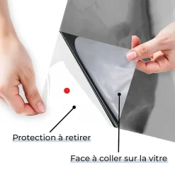 DIMEXACT - Film anti regard pour fenêtre à petit vitrage vis-à-vis proche - alu foncé et noir - 152 cm x 0.5 m - en Rouleau- Best